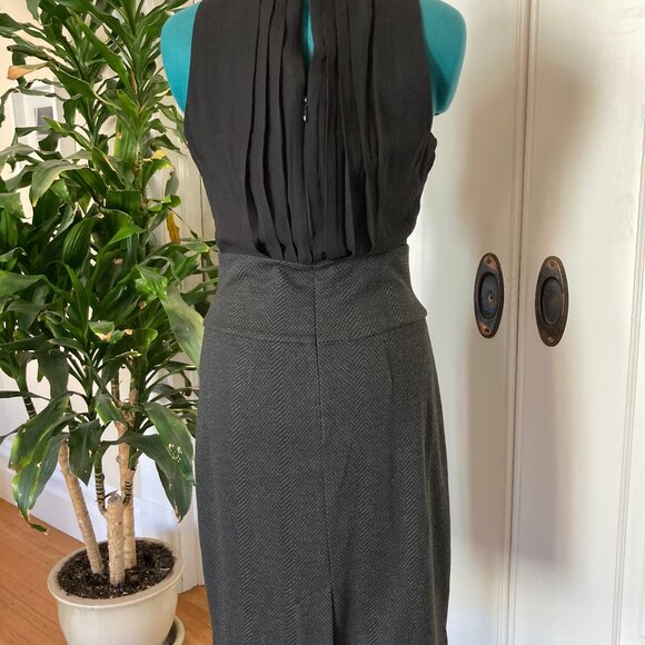 NWT BCBGMaxAzria Silk and Strech Tweed Dress - Size 6 - Picture 4 of 7